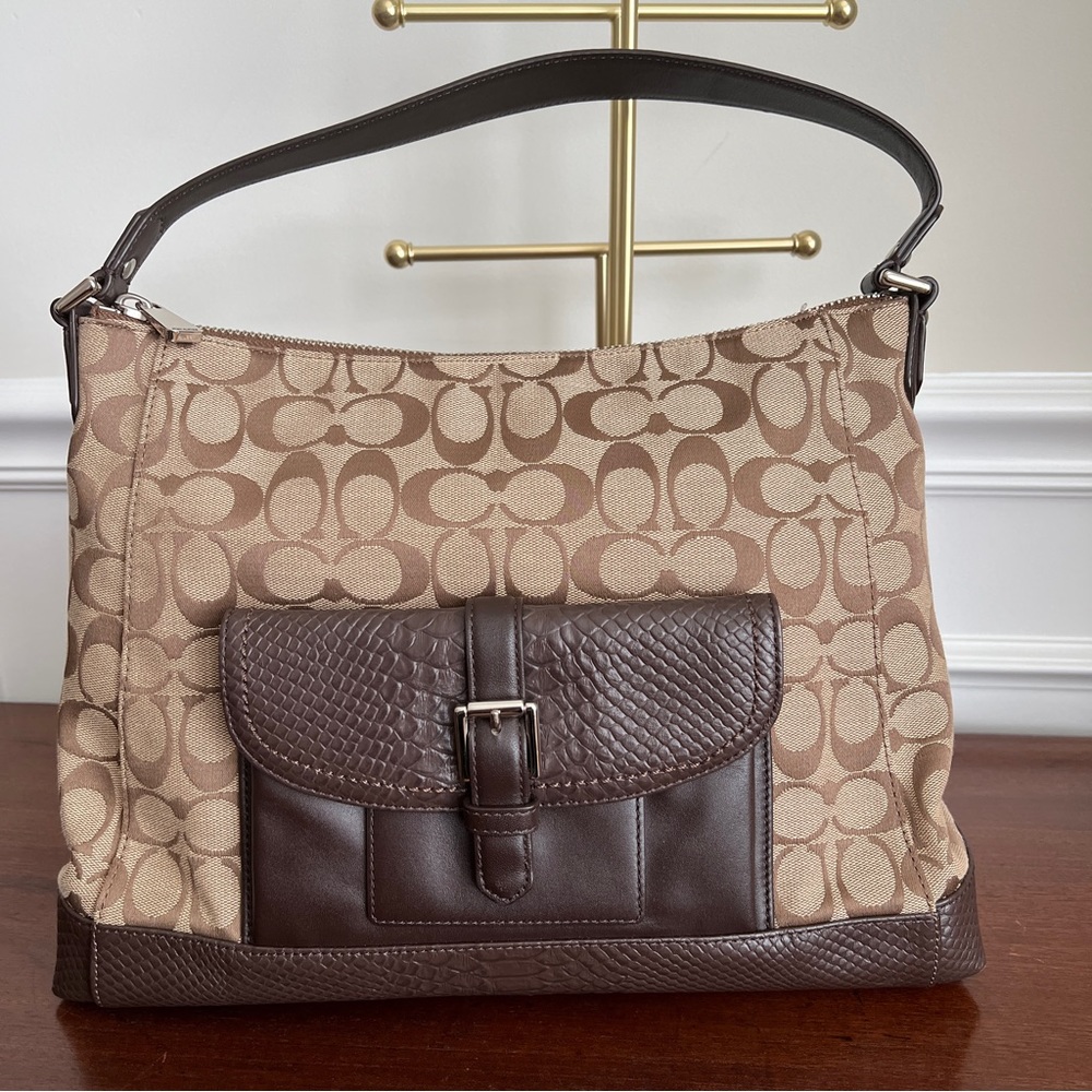 Coach Charlie Signature Hobo Shoulder Bag Like New